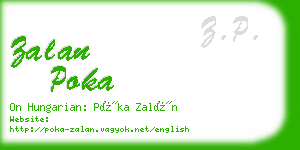 zalan poka business card